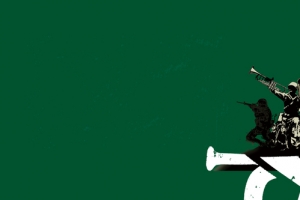 八一建军节文艺复古绿色banner