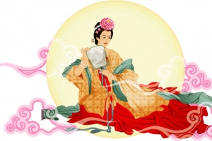 中秋节元素嫦娥奔月