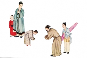 古代人物尊老场面