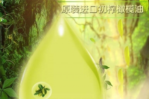 植物背景橄榄精油促销主图