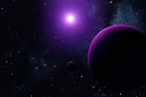 3840x2160 空间 行星 星星 发光壁纸 背景