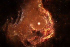 外太空 星星 裹尸布 闪耀 星空 棕色 4k壁纸 3840x2160
