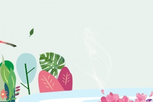 春天卡通小鹿文艺小清新绿banner