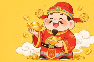 可爱财神 元宝 4K电脑壁纸3840x2160