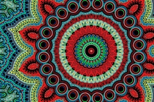 曼陀罗 图案 分形 彩色 4k壁纸 3840x2160