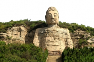 山西旅游蒙山大佛高清PNG透明背景摄影风景设计素材免费下载