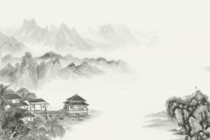 中国水墨等山水风景背景素材