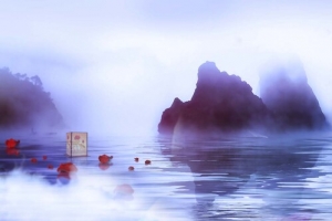 山水  雾气 背景图