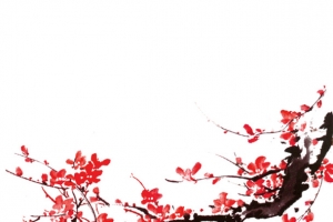 梅花恭贺新年贺卡设计