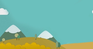 扁平式山丘背景banner设计