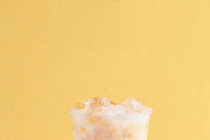 奶茶黄色小清新背景