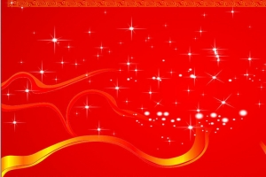 云纹飘带星光大红节庆banner背景