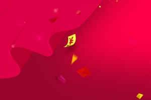 红色几何渐变电商banner