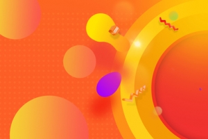 火拼双11渐变几何橙色banner