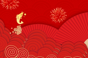 中国风纹理小年banner海报背景