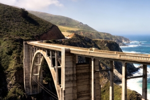 美国加州西海岸公路桥梁风光