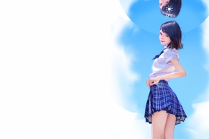 天气预报 美女短裙 养眼美腿3440x1440带鱼屏壁纸