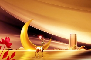 高端地产金色新中式商业地产banner