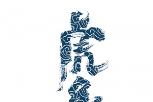 国潮虎年字体设计字体底纹