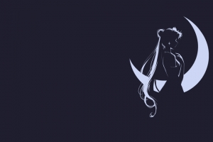 美少女战士月野兔 暗黑 简约 3440x1440带鱼屏壁纸