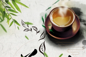 中国风茶之道海报背景素材