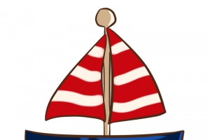 帆船图案手绘插画