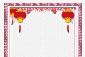 边框线框中式边框灯笼浪花