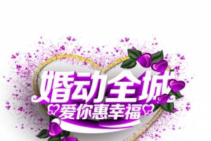 婚动全城艺术字