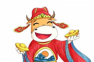 可爱喜庆牛牛25高清PNG透明图片 节日设计素材免费下载