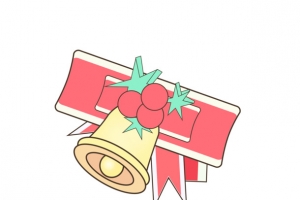 圣诞节卡通铃铛挂件