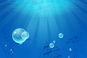 矢量卡通海底世界儿童画背景素材