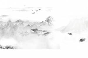 山水画水墨画banner