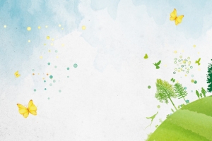 手绘地球植树节banner海报背景