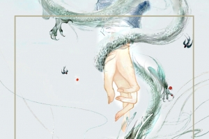 中国古风水彩插画