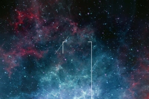 梦幻紫色星空活动海报