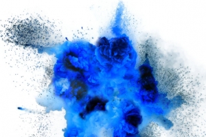创意蓝色爆炸烟雾设计