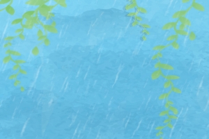 清明节雨水柳树荷花PSD分层H5背景素材