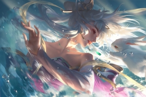 王者荣耀 嫦娥 寒月公主 插画同人图4k壁纸