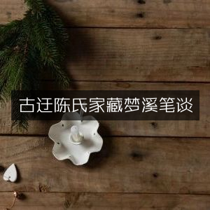 古迂陈氏珍藏版《梦溪笔谈》古典文集