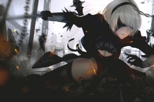 2b尼尔机械纪元 3840x2160 4K游戏壁纸