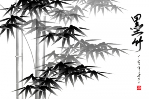 手绘竹子