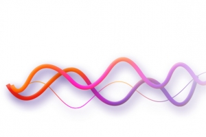 紫色波浪线彩带高清PNG透明漂浮设计素材免费下载