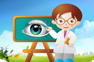 创意卡通预防近视视力检查海报背景素材