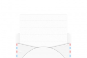 卡通手绘白色信封信纸高清PNG免扣设计素材免费下载