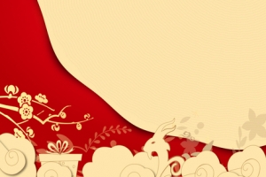 新年扁平红色海报banner背景