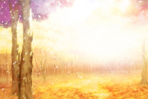 文艺森林复古黄色阳光banner