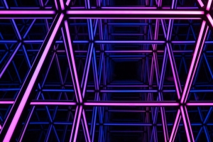 霓虹灯 光线 反射 紫色 深色 4k壁纸 3840x2160