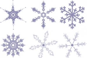紫色雪花图标装饰