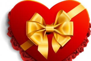 红色心形礼盒