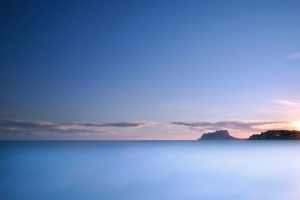 云雾山海夕阳背景